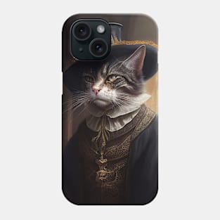 Victorian cat portrait 2 Phone Case