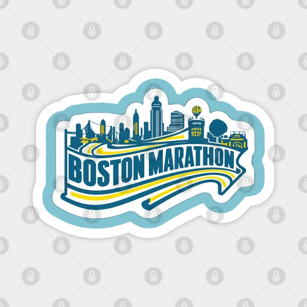 boston marathon Magnet by CreationArt8