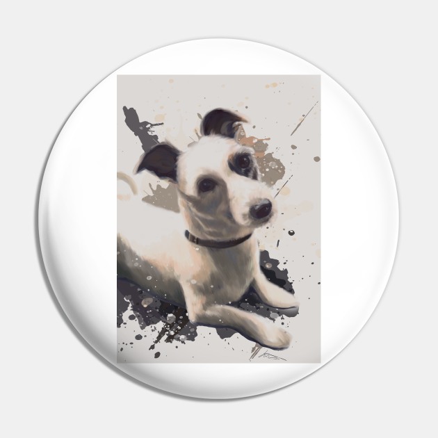 Jack Russell Paint Splatter Dog Pin TeePublic
