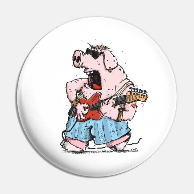 Guitar-Pig Pin by schlag.art