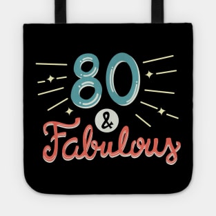 80th Birthday T-shirt Tote