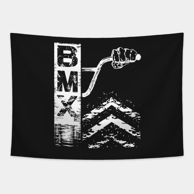 Bmx Bars Abstract Graphic Gift for Bmx Riders Tapestry by Xeire