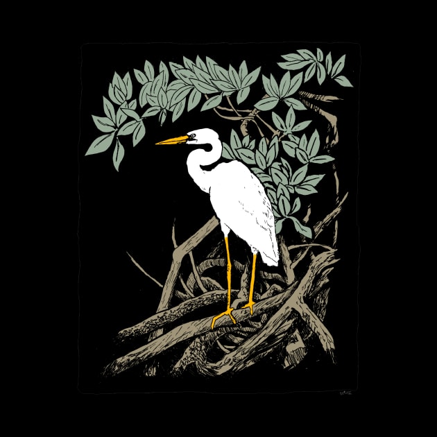 Mangrove Egret by OBSUART