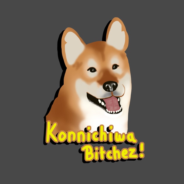 Konnichiwa Shiba by knoxusdesigns