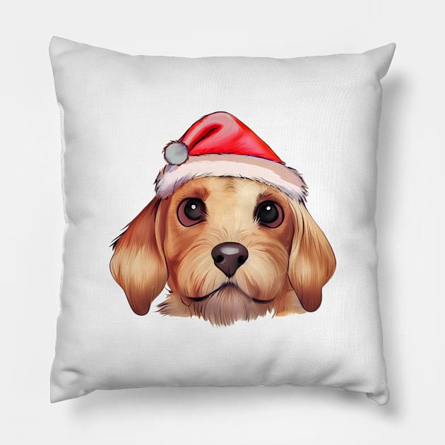 Funny Christmas Dog Pillow by TheMegaStore