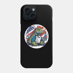 Iguana flag Phone Case