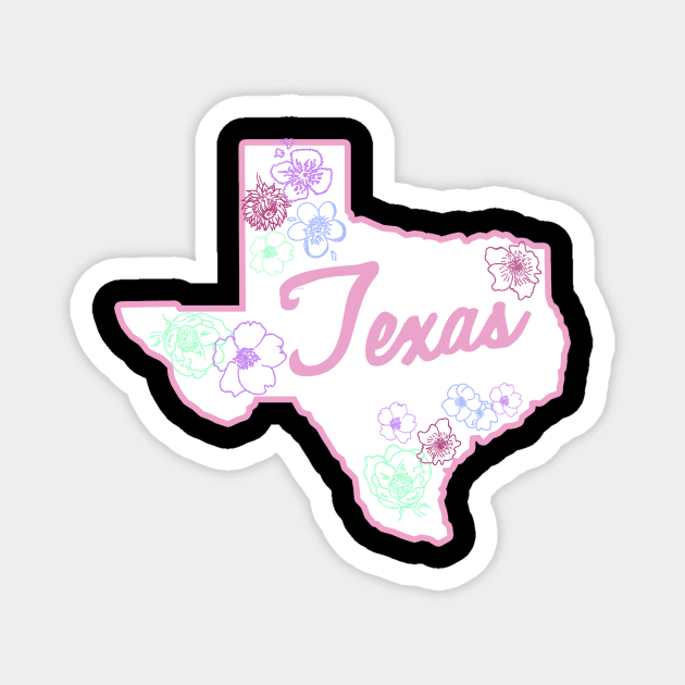 Floral Texas Magnet by lolosenese