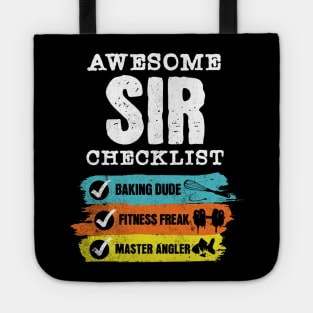 Awesome sir checklist Tote