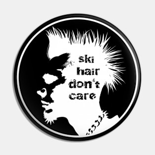 Ski Hair Circle Pin