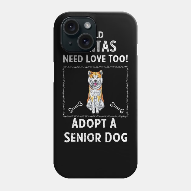 Senior Dog Adoption T-Shirt for Akita Dog Lovers Phone Case by bbreidenbach