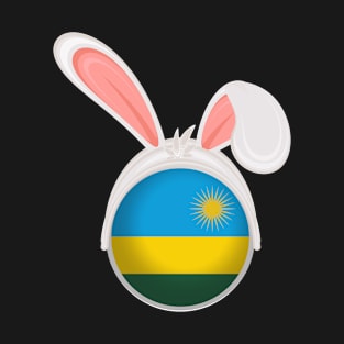 happy easter Rwanda bunny ears flag cute designs T-Shirt