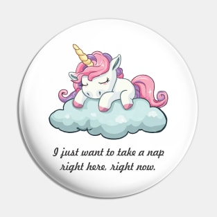 Unicorn taking a nap Pin