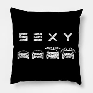 Vintage S3XY Tesla - Model S, Model 3, Model X, Model Y Pillow