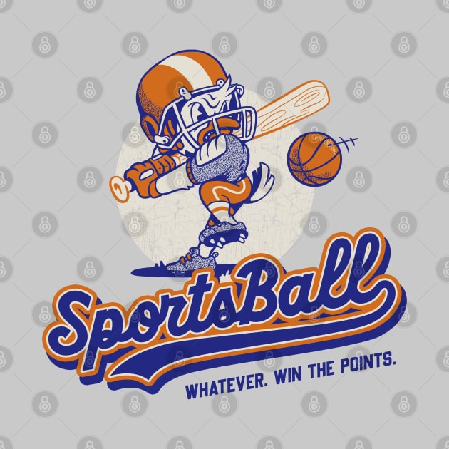 SportsBall Mascot Whatever Win The Points Funny Lazy Athlete Team Logo by vo_maria