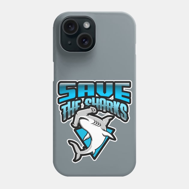 SAVE THE SHARKS Phone Case by VICTIMRED