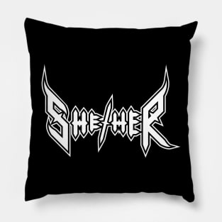 Metal She/Her Pillow