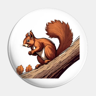 squirrel holding a nut Pin