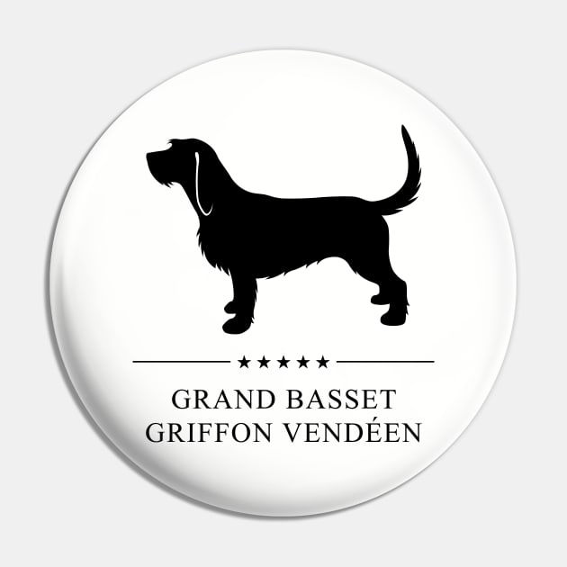 Grand Basset Griffon Vendeen Black Silhouette Pin by millersye