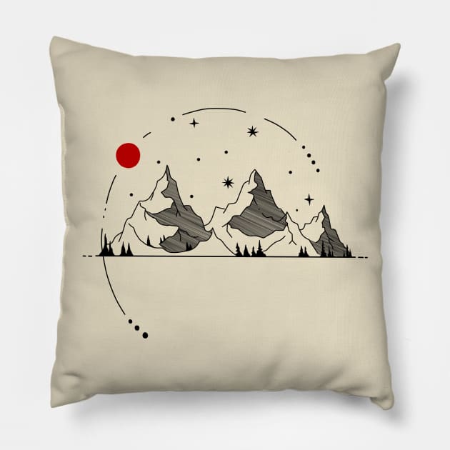 mountain Pillow by amenij