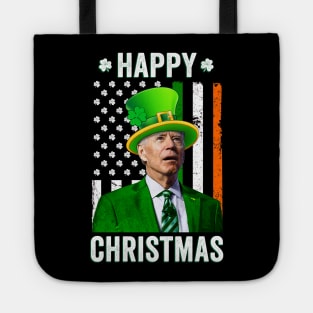 Happy Christmas Funny Joe Biden St Patricks Day Tote