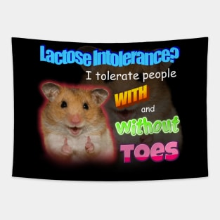 Lactose Intolerance I Tolerate People With And Without Toes Meme Tapestry