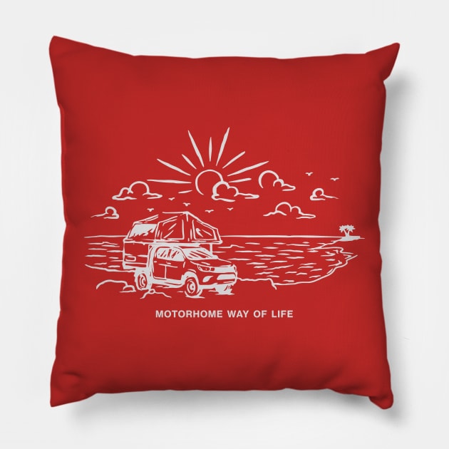 Motorhome Pillow by Moreira.art