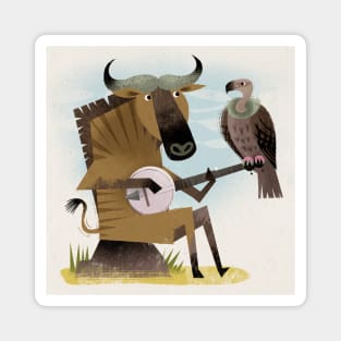 Gnu and Vulture Magnet