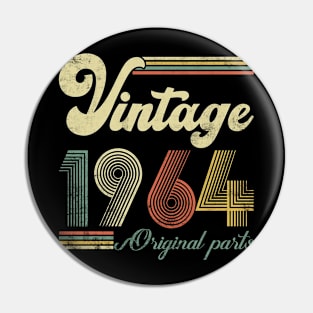 Retro Vintage 1964 Made In 1964 60 Years Old 60th Birthday Pin