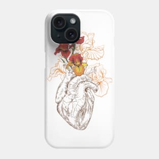 heart with flowers Phone Case