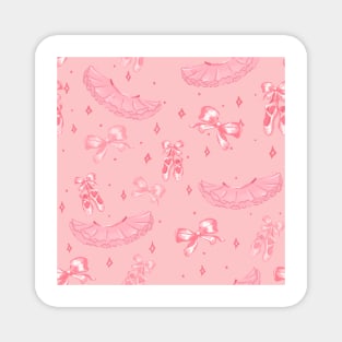 cute baby ballerina pattern pink Magnet