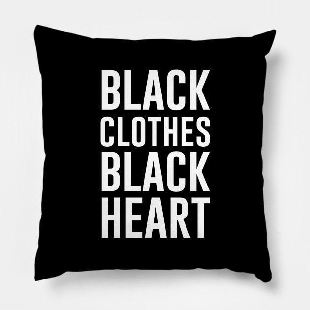 Black clothes black heart Pillow by redsoldesign