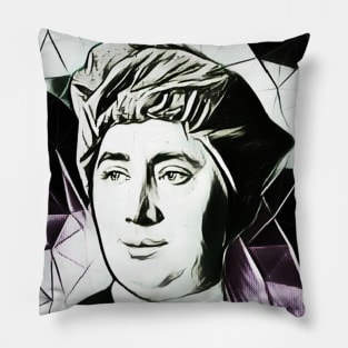 David Hume Black and White Portrait | David Hume Artwork 2 Pillow