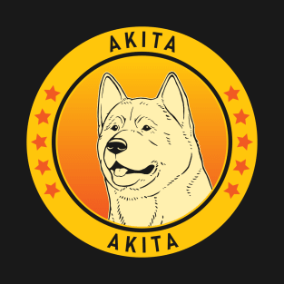 Akita Dog Portrait T-Shirt