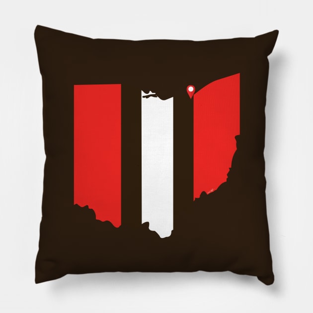 Cleveland Football Pillow by doctorheadly