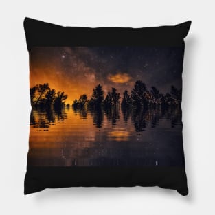 Forest Fire Fantasy Pillow