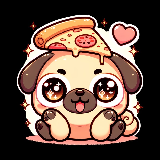 Pizza Cute Pug Dog Lover by dukito