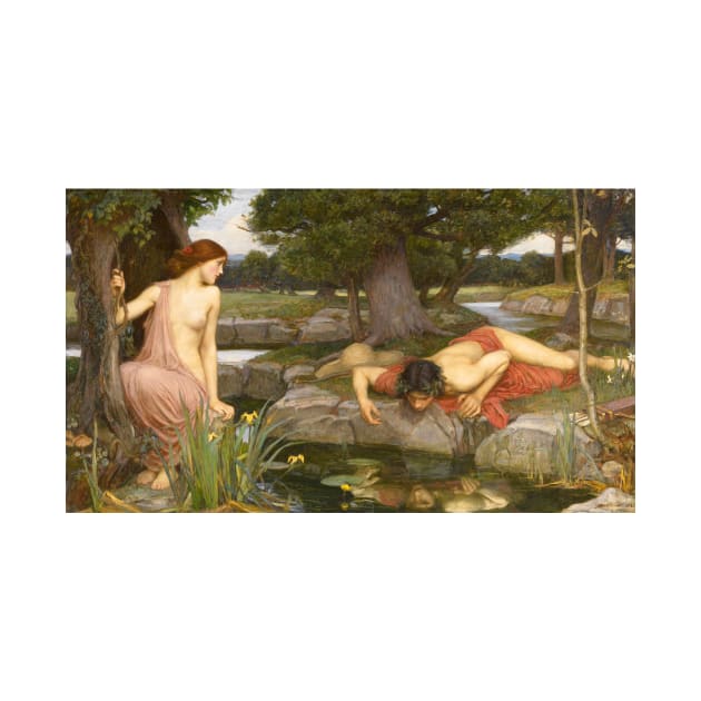 Echo and Narcissus by John William Waterhouse by Classic Art Stall