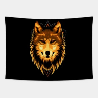 wolf head design Tapestry