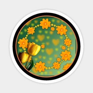 Circle Abstract Autumn Colorful Luminous Magnet