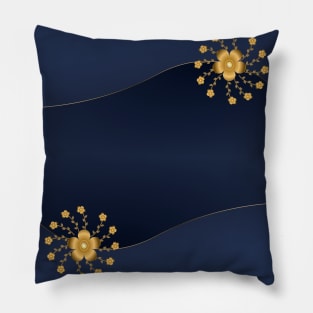 Golden abstract Mandal floral pattern for background, invitation Pillow