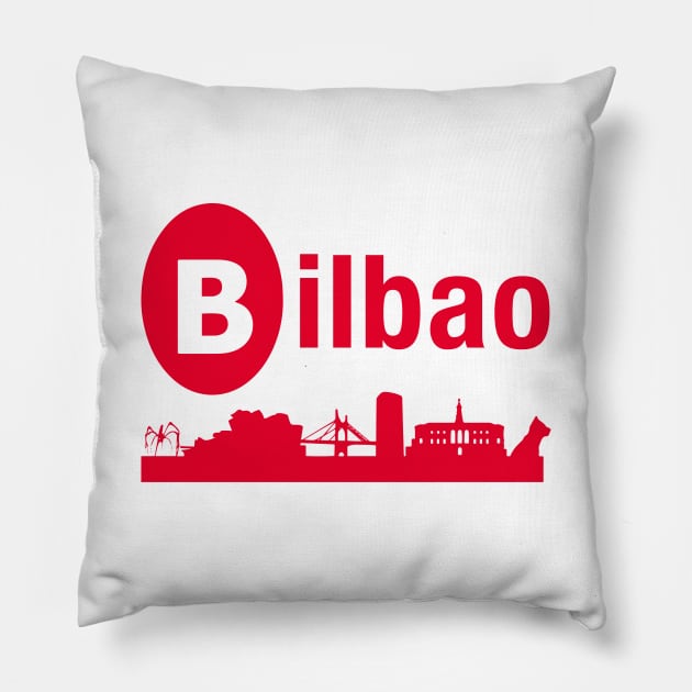 Bilbao Basque is not Spain Pillow by reyboot