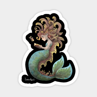 The mermaid and the book Magnet