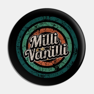 Milli Vanilli // Retro Circle Crack Vintage Pin