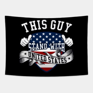 THIS GUY STAND WITH USA | AO-SPORTS | 2 SIDED Tapestry