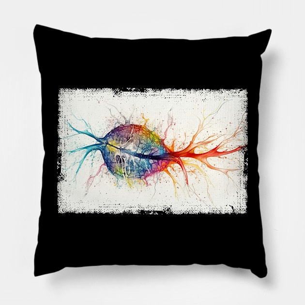 Abstract Human nerve cell Pillow by erzebeth