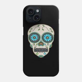 Cute Skull - Dia De Los Muertos - Sugar Skull - Flower Eyes Phone Case