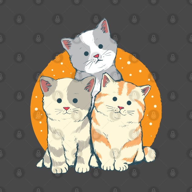 Cute Cat Family by Katheryn's Studio