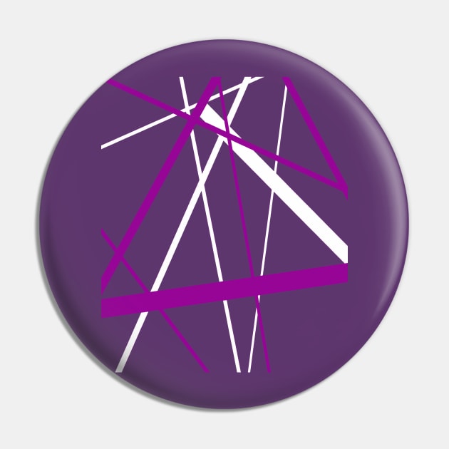 Criss Cross Purple and White Lines Pin by taiche