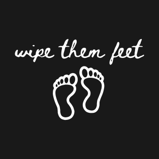 clean feet black on white T-Shirt