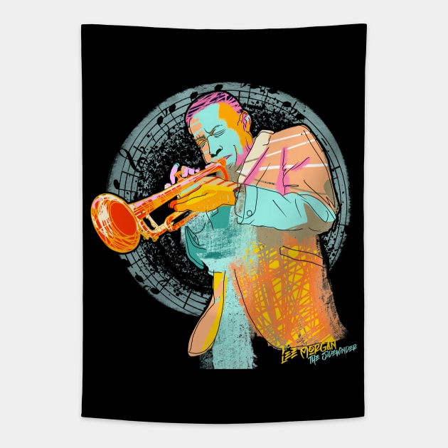 Lee Morgan Jazz Art Print Tapestry by comecuba67